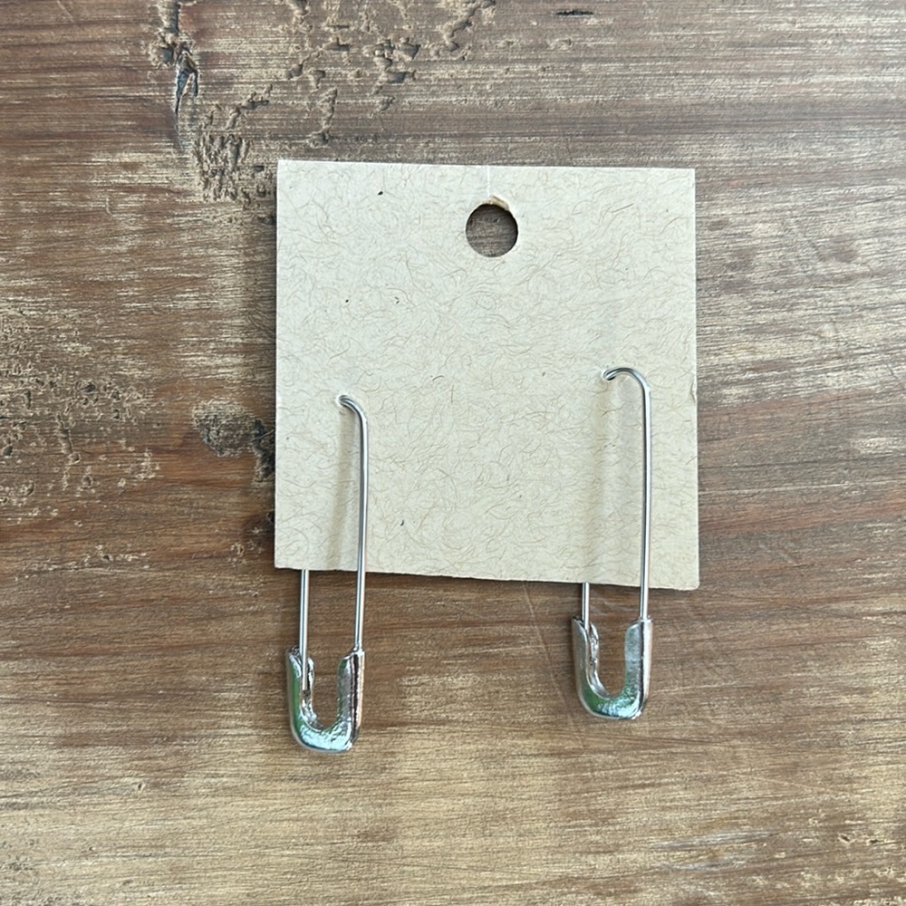 Safety pin earrings